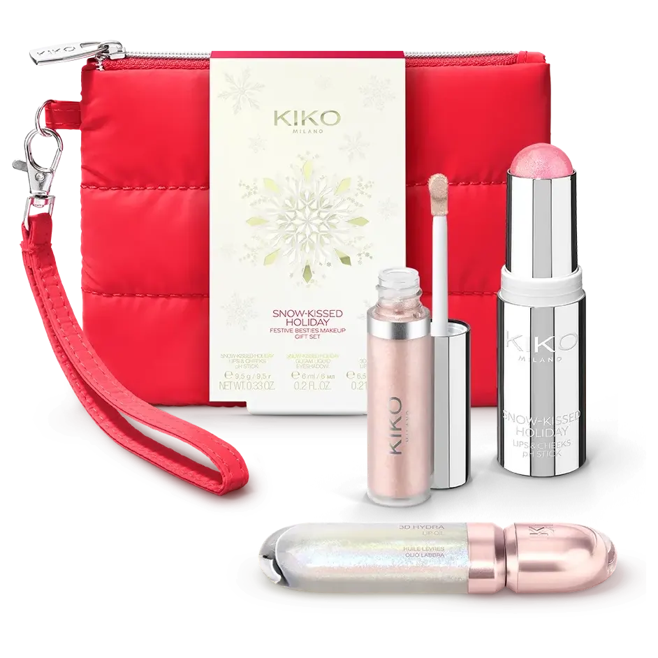 KIKO Milano Snow‑Kissed Holiday Festive Besties Make Up Gift Set